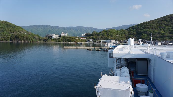 小豆島坂手港に到着！